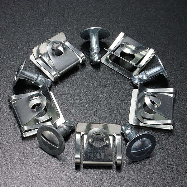 5 Pair Engine Undertray Clips Shield Bottom Cover Fastener Metal Rover