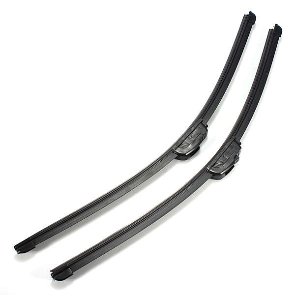 Black Side PIN Flat Front Windscreen Wiper Blades For Mazda 2003