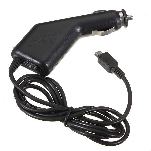 Car Charger Power Charging Lead Cable for Garmin Nuvi Sat Black