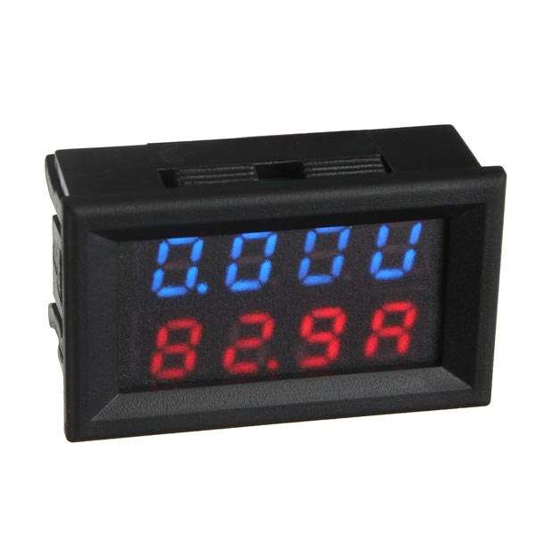 100V DC 12V Car Digital Voltmeter Ammeter LED Light Amp Volt Meter