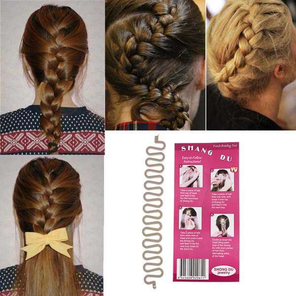 Grey French Hair Braiding Hair Twist Bun Tool Roller