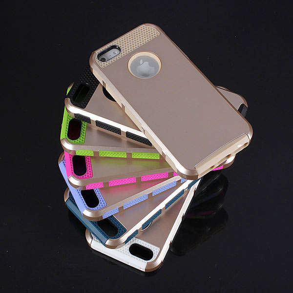 Gold Shockproof Dirt Dust Proof Hard Matte Case For iPhone 5 5s