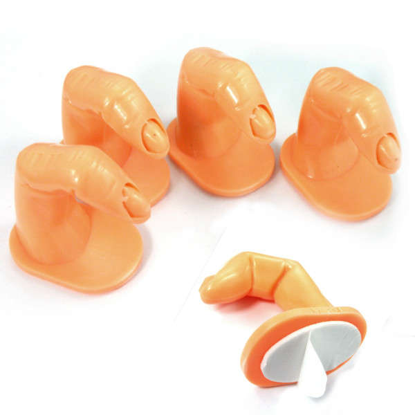 5pcs Nail Art Practice Training Finger False Tips Display