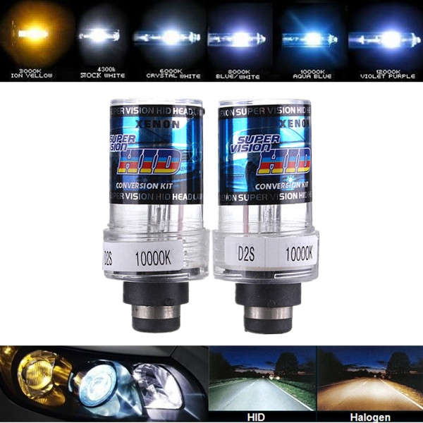 2 X 35W D2S Car HID White Xenon Headlight Light Lamp Bulbs