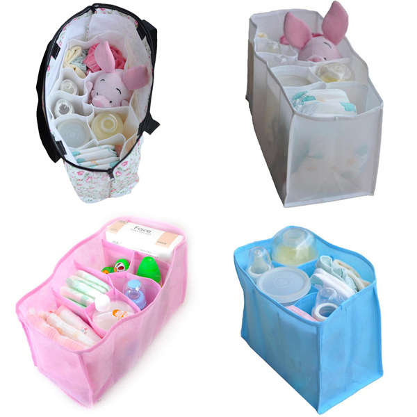 Portable Baby Diaper Nappy Changing 7 Liner Lining Divider Storage Bag