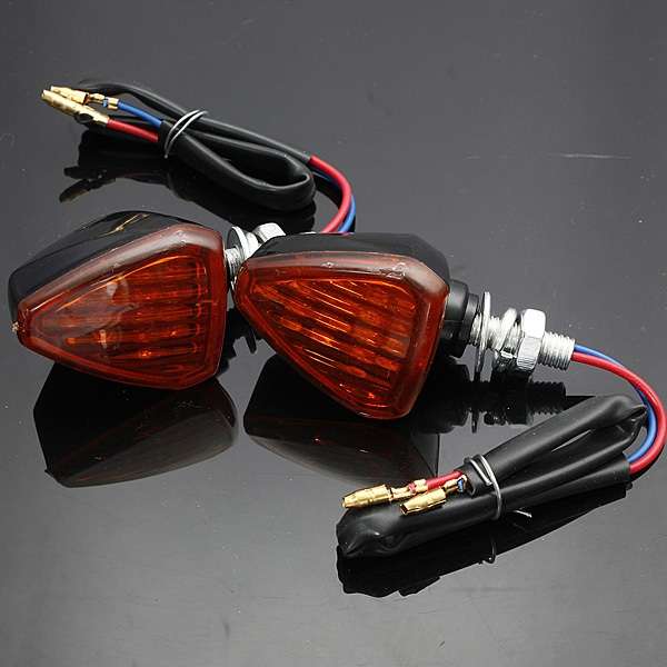 Motorcycle Motorbike Turn Signal Indicators Light Lamp Amber
