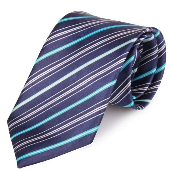 Mens Zipper Arrow Type Blue Stripe Business Conveniently Worn Ties