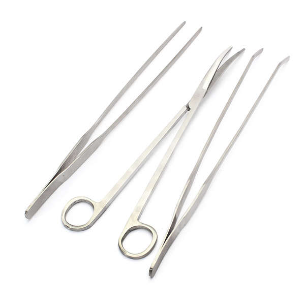 Aquarium Stainless Steel Tweezers Scissors Aquatic Plant Maintenance