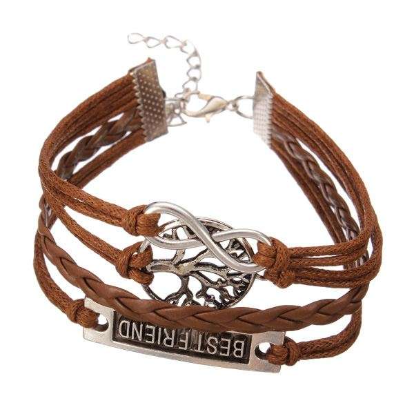 Multilayer Love Infinite Symbols Bracelet Leather Woven Bracelets