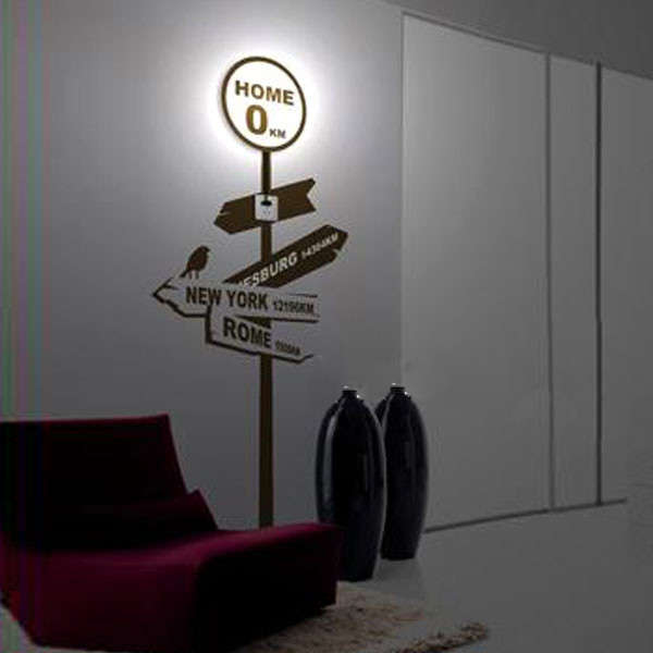 3D Wallpaper Home Lamp Sticker Wall Light Decor Wall Lamp