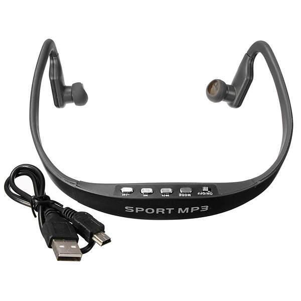 **Local Stock**Sport Wireless Headset Earphone MP3 Music Player Micro SD TF FM Radio