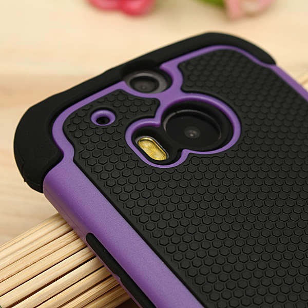 Shock Proof Hybrid Dual Layer TPU + PC Case For HTC One M8