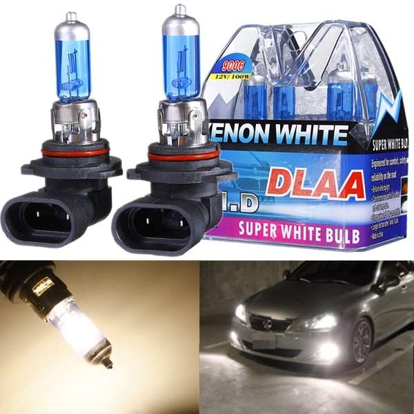 2pcs 9006 HB4 100W 5900K Car Xenon HID Halogen Headlight Bulbs