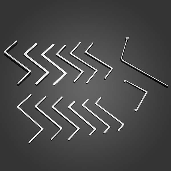 14pcs Tension Wrench Push Rod Rotating Rod Tools Lock Pick Tools Set