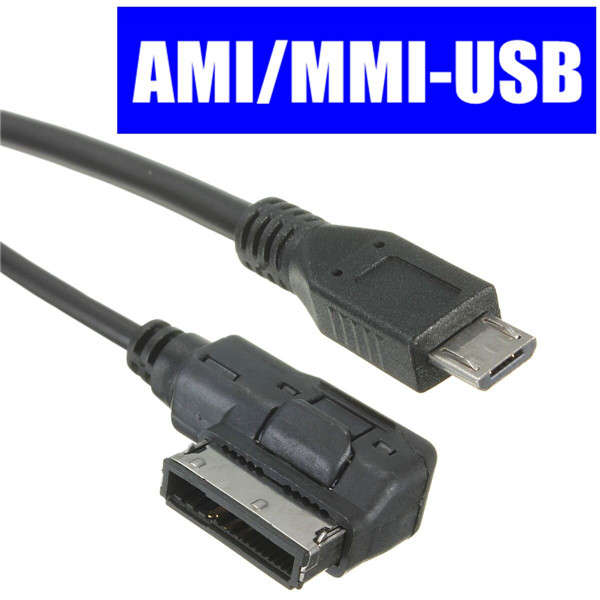 Micro USB Male AUX Audio Cable Adapter Music Interface For Audi Ami VW