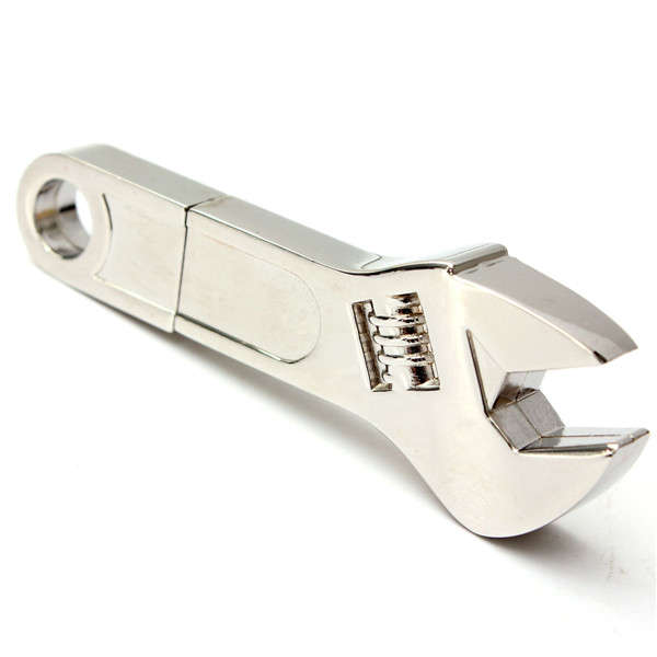 16GB Portable Wrench Model USB 2.0 Flash Drive Silver Memory U Disk