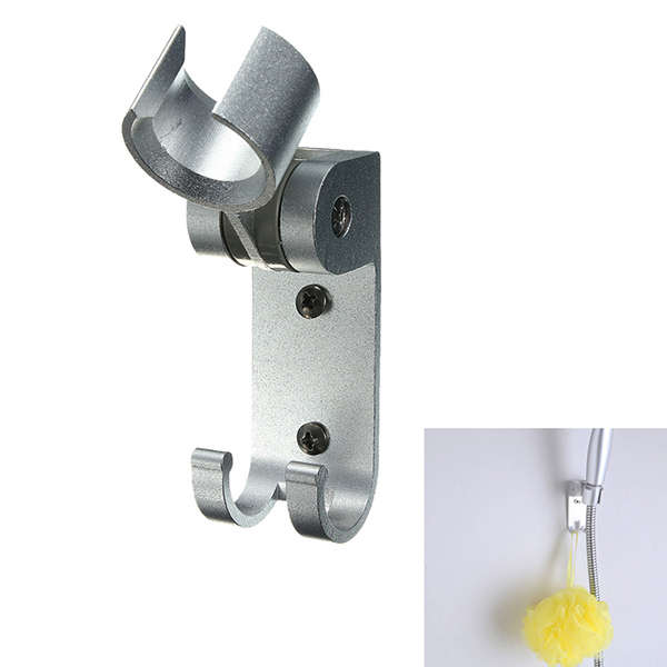 180 Degree Adjustable Aluminum Shower Head Holder Mount Bracket Hook