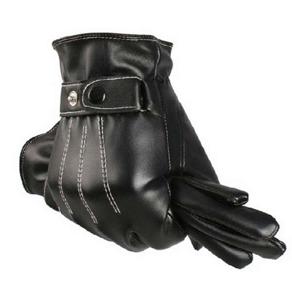 Winter Sports Riding Skiing Touch Screen Leather Warm Gloves