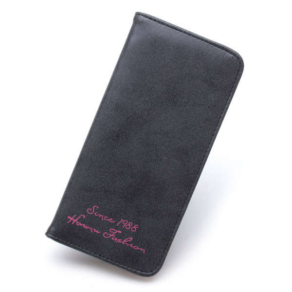 Vintage Women Long Hasp Wallet Nubuck Leather Clutches Purse Card Holder