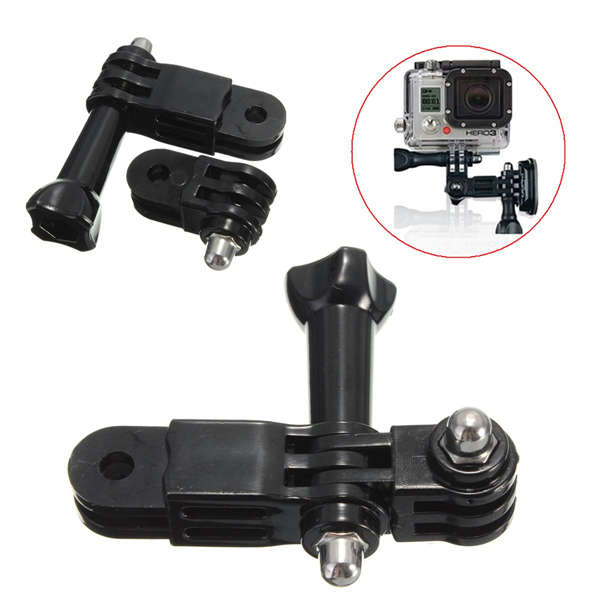 3 Way Pivot Arm Extension Link Helmet Mount and Thumb Screw For GoPro Hero 3 3 Plus 4