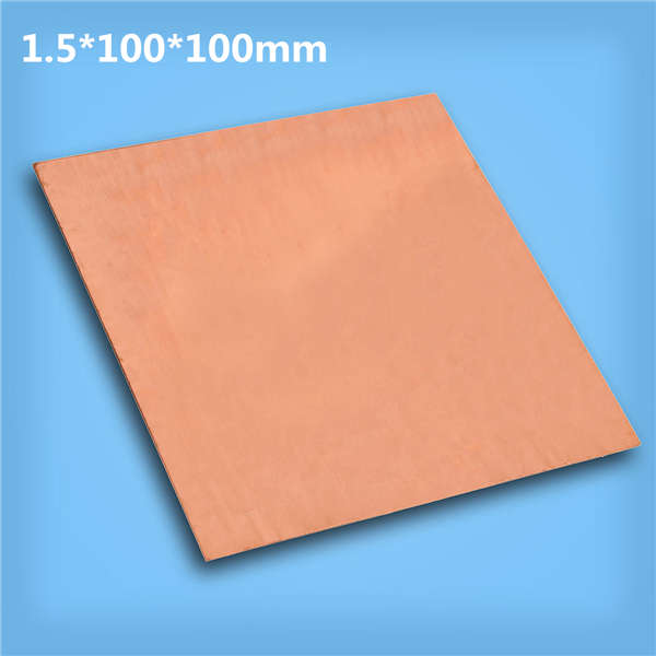 1pc 99.99% Pure Copper Metal Safe Using Sheet Plate 1.5mm*100mm*100mm