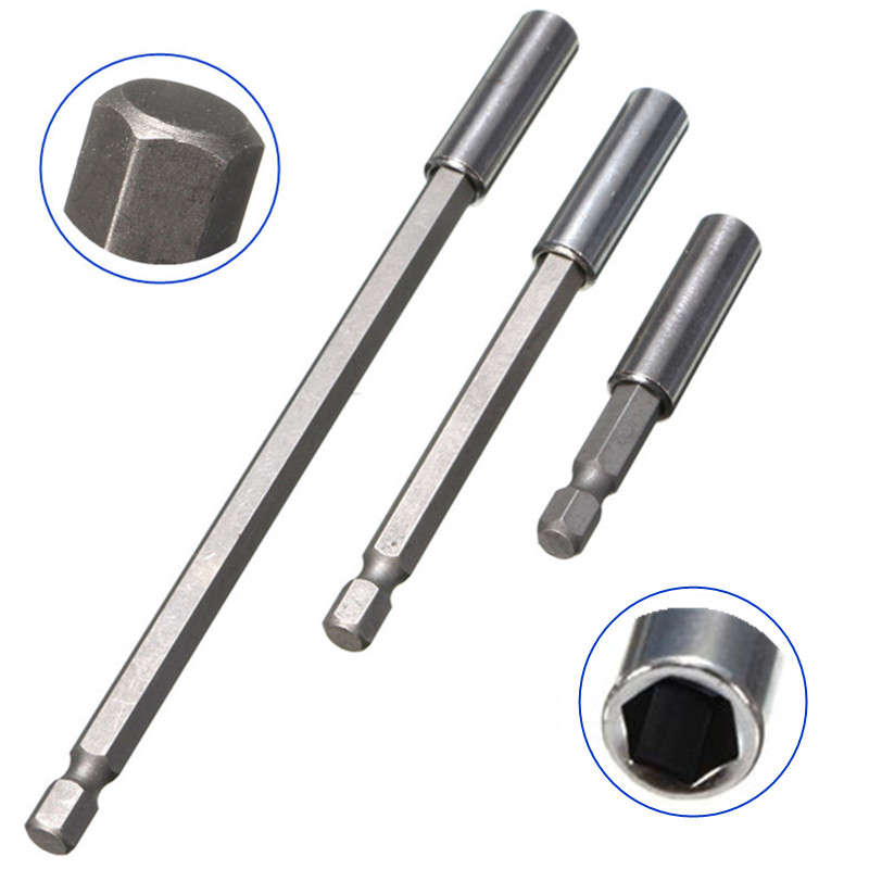 3pcs 1/4 Inch Hex Shank Release Magnetic Screwdriver Extension Bit Holder