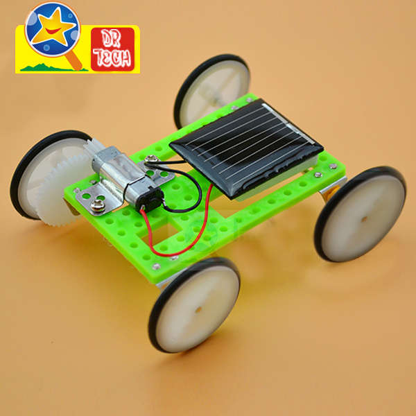 Mini DIY 4 Wheels Solar Powered Car