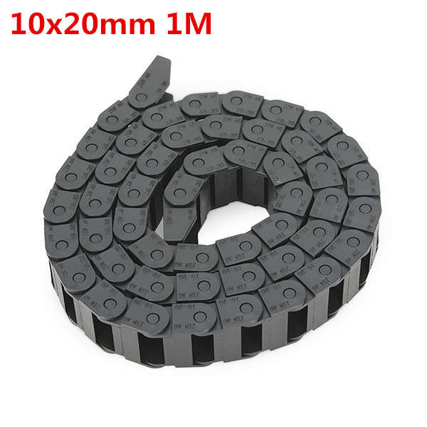 10 x 20mm Plastic Cable Drag Chain Wire Carrier Length 1000mm For CNC Router Machine