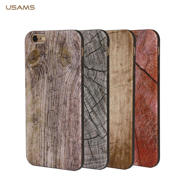USAMS Wood Grain Pattern TPU Cover Case With Fragrance For iPhone 6/6s