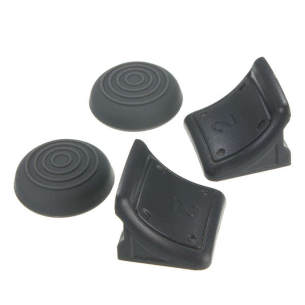 Dual Triggers + Silicone Thumb Grip Cap Cover 4in1 Set For PS3 Controller