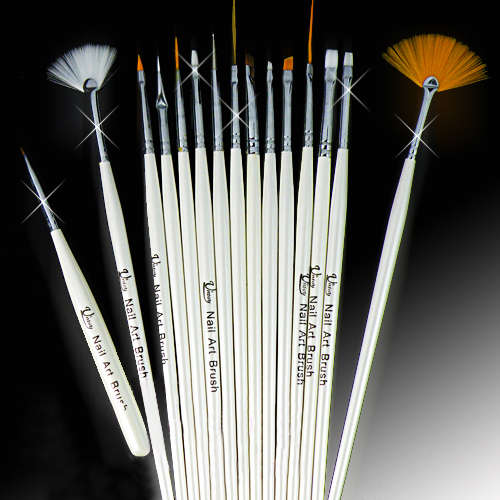 15 Nail Art Design Painting Draw Pen Polish Brush Set