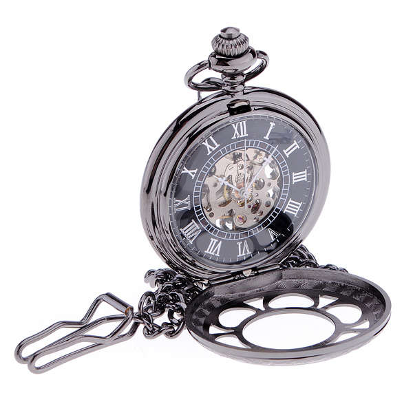 Antique Steampunk Hollow Mechanical Pendant Pocket Watch