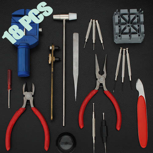 18 pcs Watch Repair Tool Kit Set Case Opener Pin Remove