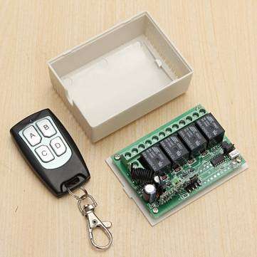 12V 4CH Channel 315Mhz Wireless Remote Control Switch Transceiver Receiver