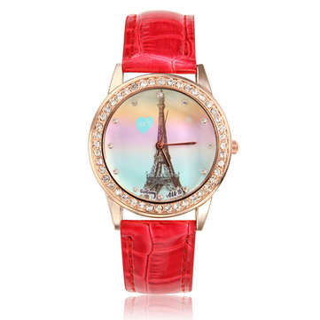 GoGoey 1944 Rhinestone Eiffel Tower Women Analog Quartz Watch