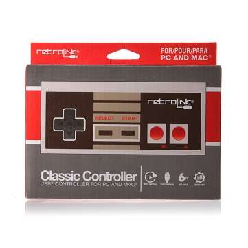 Retro NES Style Classic Controller for Windows PC & Mac USB Port