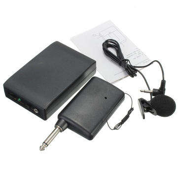 BOLUN WR-601 Wireless Transmitter Receiver With Clip-on Microphone Set
