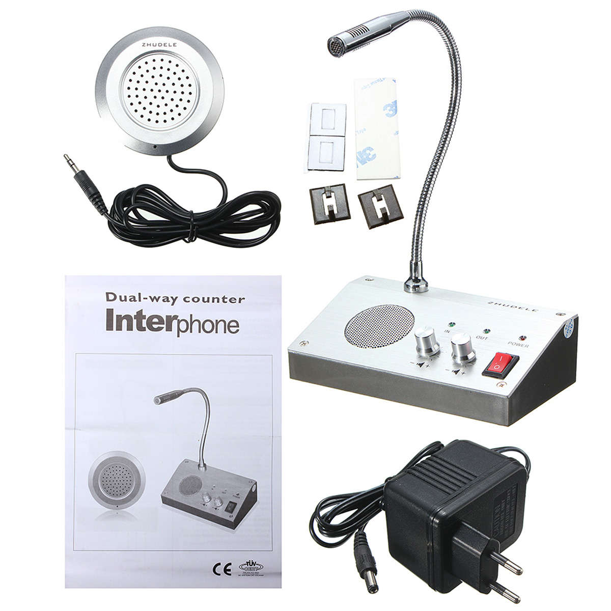 Bank/Office/Store/Station Window Dual Way Counter Intercom Interphone System - 0.87kg