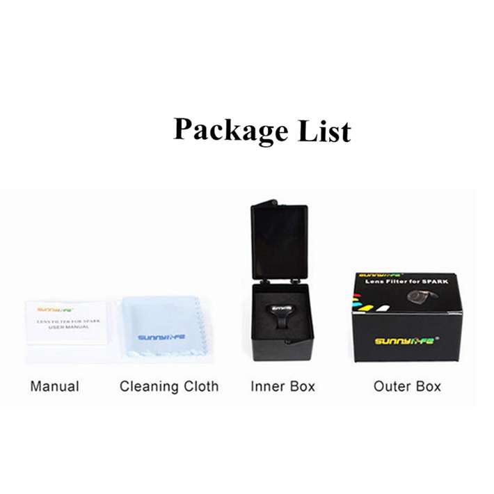 Sunnylife Camera Lens Filter CPL MCUV ND8 ND16 ND32 Not Affect Gimbal Self-inspection For DJI Spark