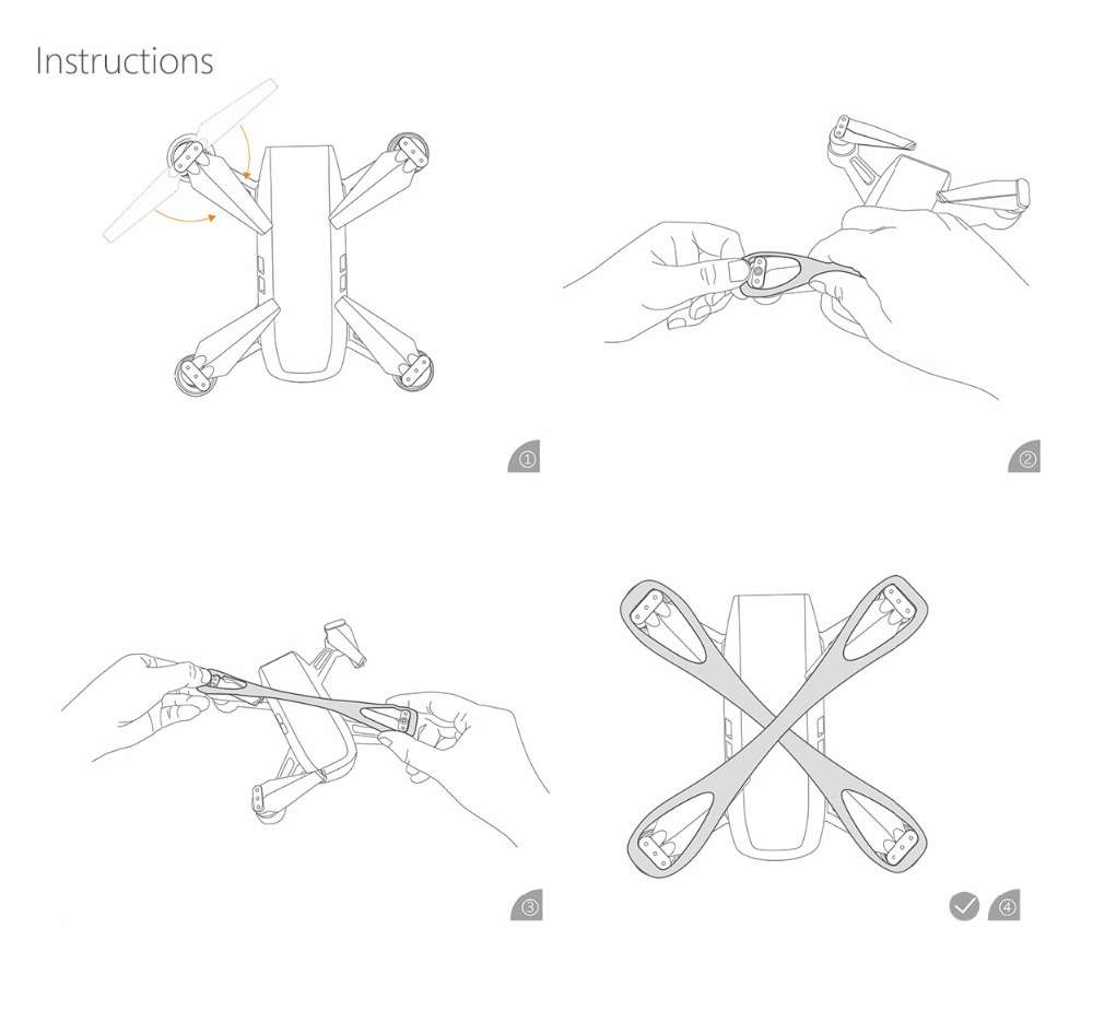 PGYTECH Propeller Stabilizer Blade Holder Mount for DJI Spark Drone Accessories - 0.04kg