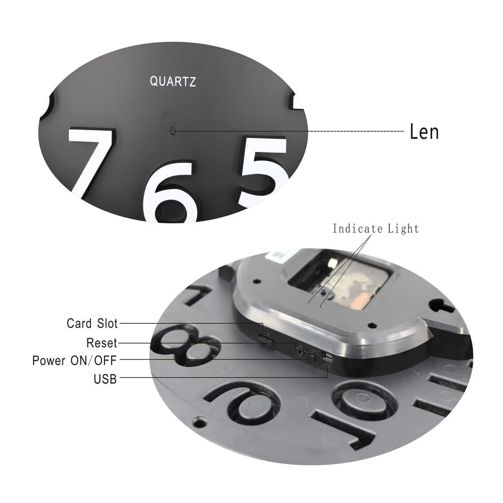 1080P Full HD WiFi Hidden IP Camera Night Vision Smart Phone PC Real Time Viewing Recording Clock -