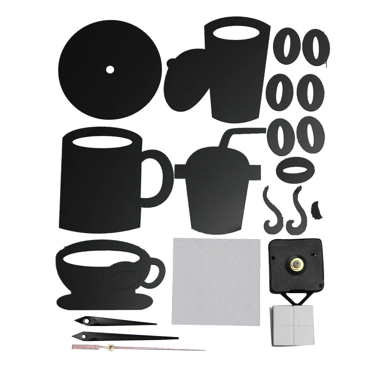 DIY Wall Clock Quartz Wall Clocks Coffee Acrylic Combination Home Decoration - 0.09kg