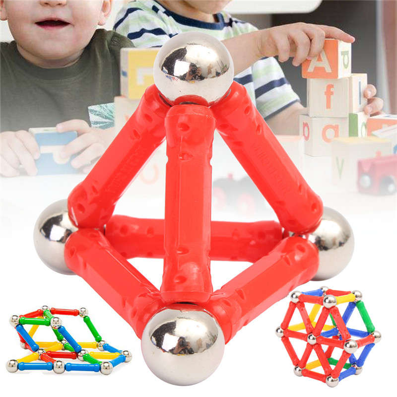 103PCS Magnetic Building Blocks Set Construction DIY Sticks For Kids Children Educational Gift Toys