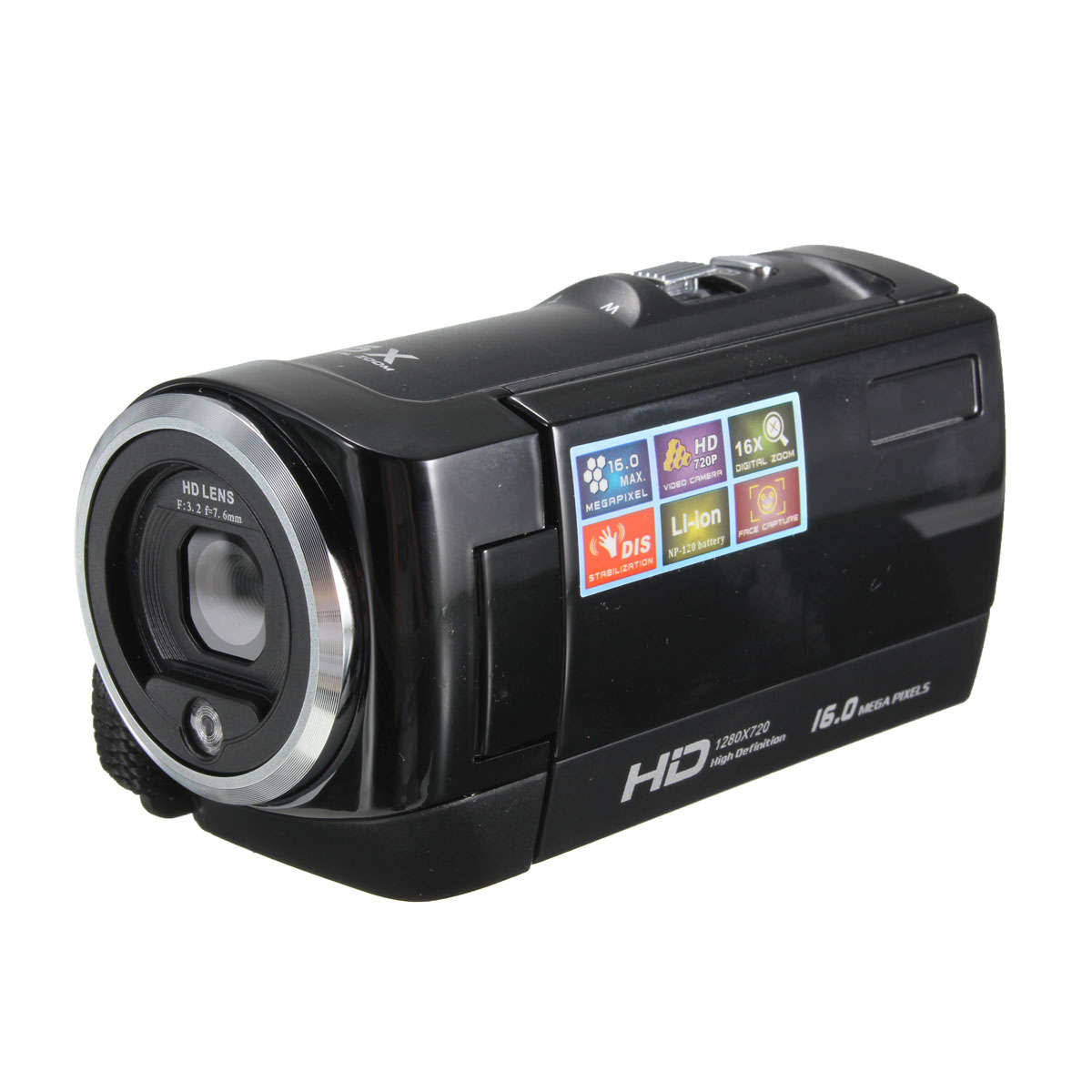 16MP 2.7 Inch TFT LCD 720P HD 16X Zoom DV Digital Video Camera Camcorder DVR - 0.45kg