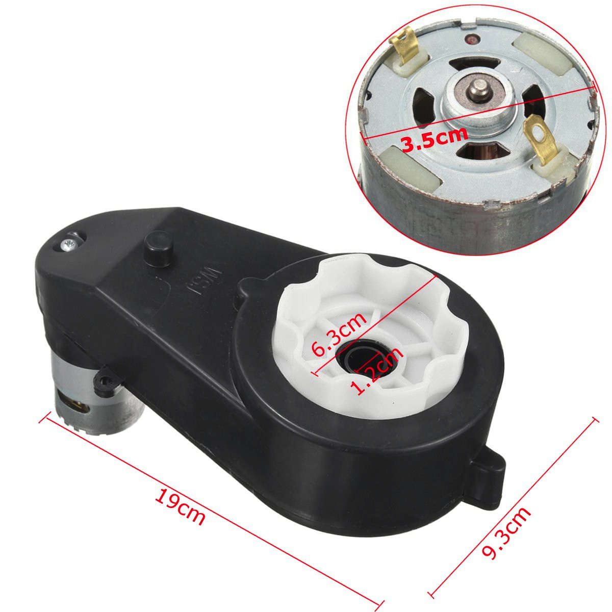 12V Electric Universal Motor Gear 23000 RPM Bike Toy Car Motor Parts - 0.48kg