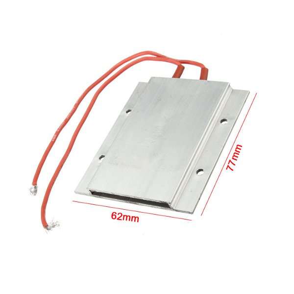 200W AC / DC 220V 77 x 62 x 6mm PTC Thermostat Aluminum Heating Ceramic Heater - 0.06kg