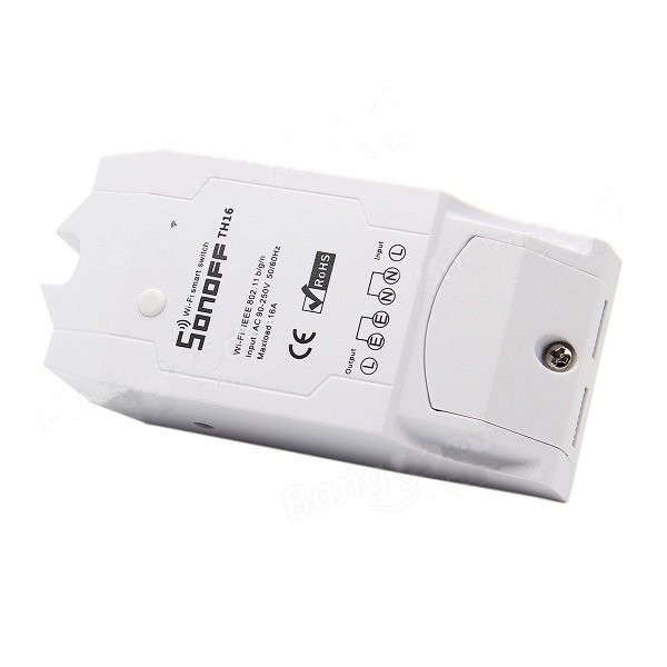 SONOFF TH16 DIY 16A 3500W Smart Home WIFI Wireless Temperature Humidity Thermostat Module - 0.09kg