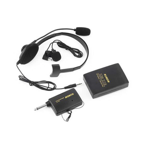 Kongin KM 200 VHF Stage Wireless Lavalier Lapel Headset Microphone System Mic FM Transmitter -