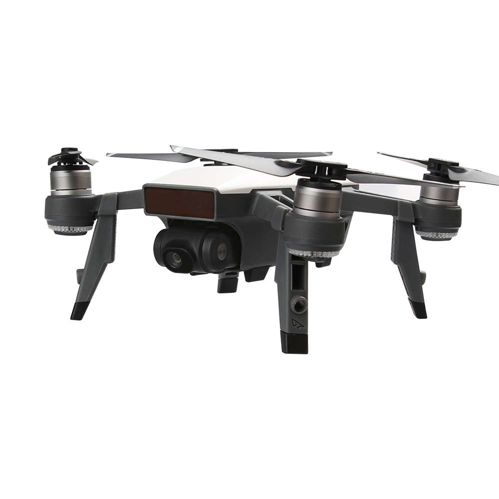 Rcgeek Extended Damping Landing Skids Landing Gear LED Headlamp Light Set For DJI Spark - 0.02kg