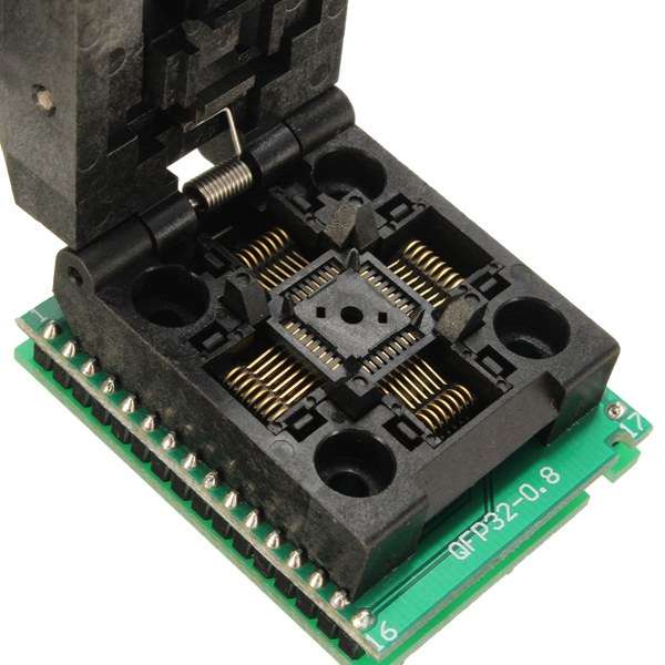 Flap QFP32 TQFP32 PQFP32 TO DIP32 Programmer Socket Adapter Universal Converter - 0.04kg